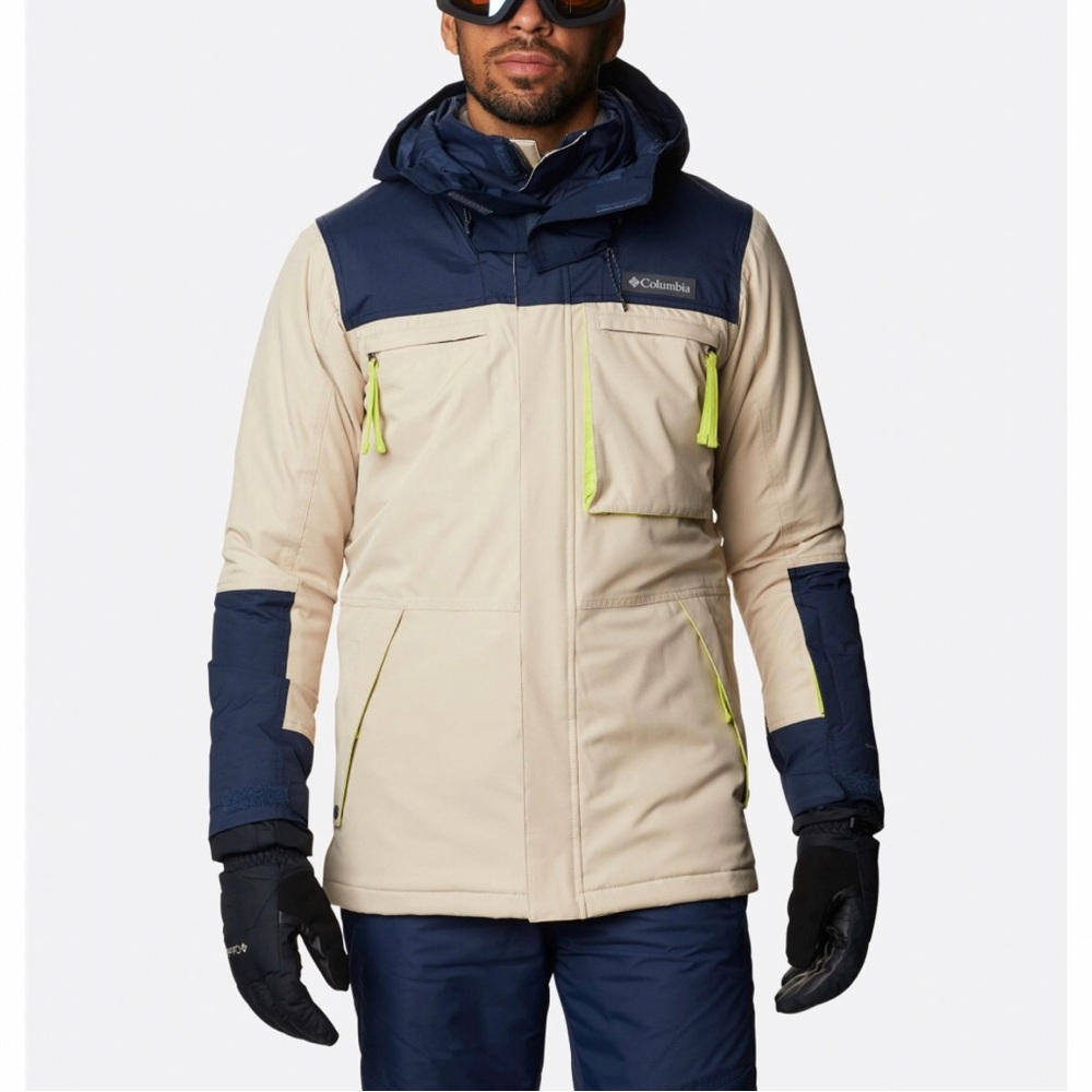 Columbia NWT Men’s Large Omni-Tech Waterproof Omni-Heat Park Run Hooded Jacket